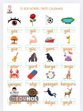 G Harfi Görsel Dikte