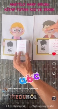 K SESİ KİTAP TUTAN KIZ VE ERKEK