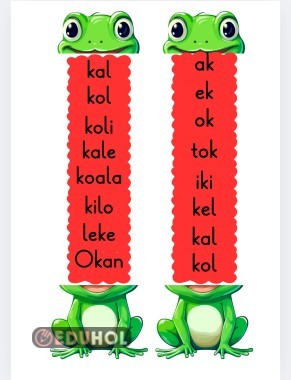 K sesi kurbağa katlamalı