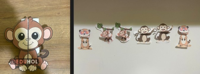 M sesi katlamalı maymun ve mirket(kelime ve cümle)