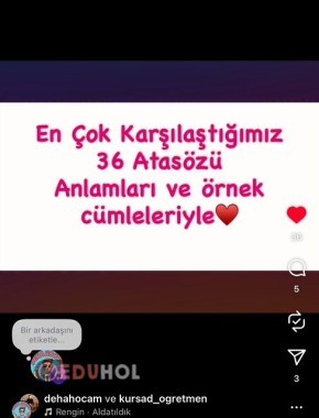 RESİMLİ ATASÖZÜ KARTLARI