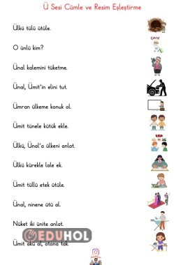 Ü SESİ CÜMLE RESİM EŞLEŞTİRME