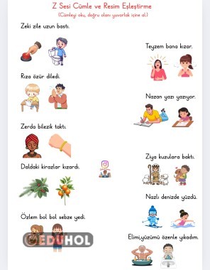 Z Harfi Görsel Cümle Eşleştirme