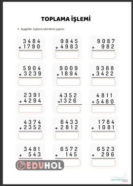 TOPLAMA İŞLEMİ