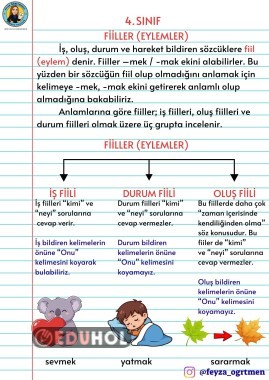 4. SINIF FİİLLER (EYLEMLER)