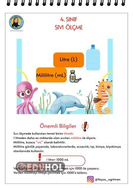 4. SINIF SIVI ÖLÇME KONU ANLATIMI VE ETKİNLİĞİ (CEVAPLI)