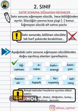 SATIR SONUNA SIĞMAYAN KELİMELER