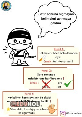 SATIR SONUNA SIĞMAYAN SÖZCÜKLER