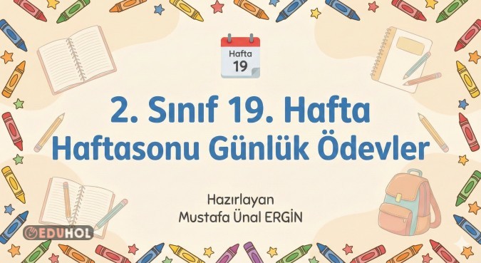 2. Sınıf 19. Haftasonu Günlük Ödevler