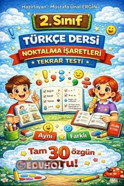 2. Sınıf Türkçe Dersi Noktalama İşaretleri Konusu Tekrar Testi