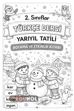 2. Sınıflar için tamamı boyama içeren Türkçe Dersi Boyama ve Etkinlik Kitabı