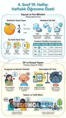 4. Sınıf 19. hafta Tüm Dersler İnfografik Döküman
