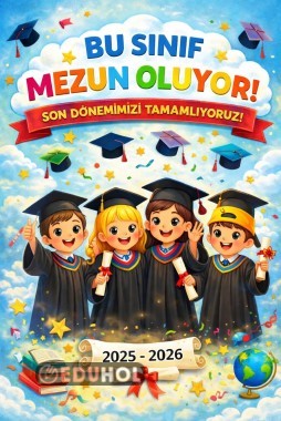 Mezun Oluyoruz Kapı için Pano Çalışması 3×3