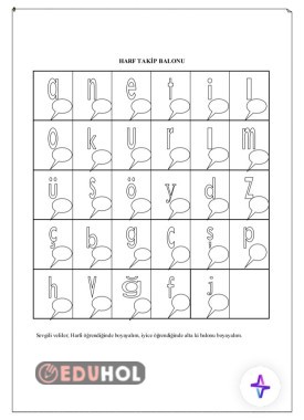 1. Sınıf Harf Takibi