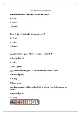 1. ve 2. Sınıf Türkçe Etkinlikler