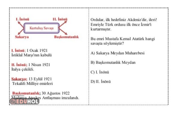 4. Sınıf Sosyal Bilgiler Bilgi Diyarı