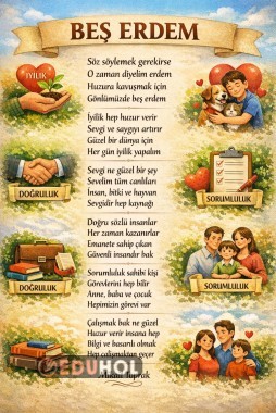 Beş Erdem Değerler Eğitimi