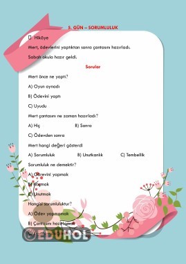 Haftalık Değerler Eğitimi Mini Test 2