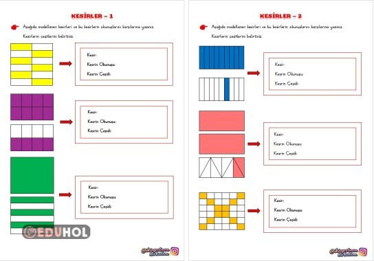 Basit, Bileşik, Tam Sayılı Kesirler - 10 Sayfa