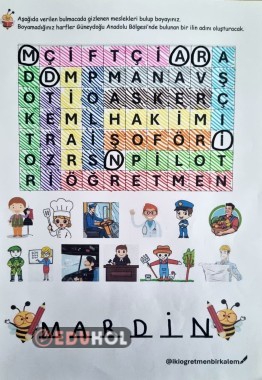 Bulmaca-Meslek Konulu