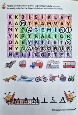 Bulmaca-Ulaşım Aracı Konulu