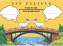 Zıt Anlamlı Kelimeler Yaz Sil Şablonu(Zıt Keçiler)