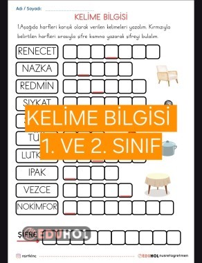 KELİME BİLGİSİ 1. VE 2. SINIF - EŞYALAR
