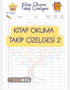 KİTAP OKUMA TAKİP ÇİZELGESİ 2