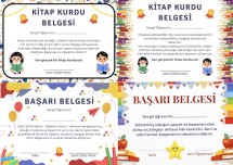 Başarı Belgesi | Kitap Kurdu Belgesi 🌼
