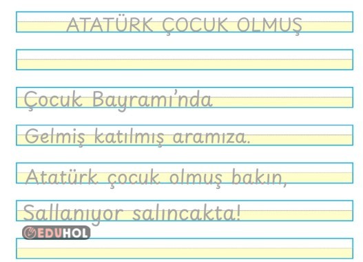 TÜRKÇE GÜZEL YAZI ÇALIŞMASI