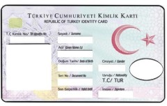 T.C. kimlik kartı ön arka yüz
