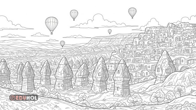 Kapadokya Boyama Sayfası