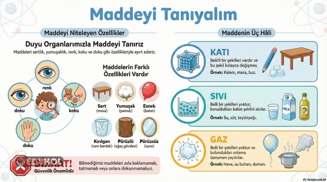 Maddeyi Tanıyalım İnfografik