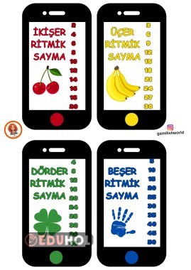 2.SINIF RİTMİK SAYMA RENKLİ TELEFON