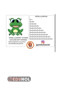 Çarpma İşleminde Sıfır Defter Notu