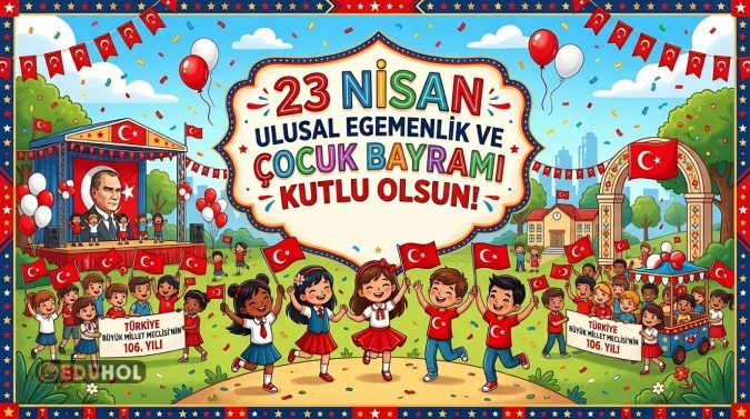 23 Nisan Akıllı Tahta Duvar Kağıdı Görseli
