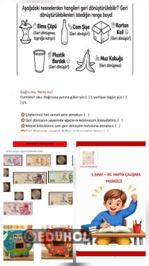 1. Sınıf – 30. Hafta Çalışma Fasikülü | Matematik • Türkçe • Hayat Bilgisi