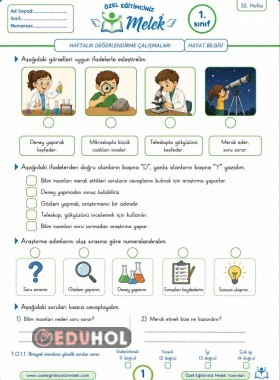 1.Sınıf BİLİMİN PEŞİNDEYİZ