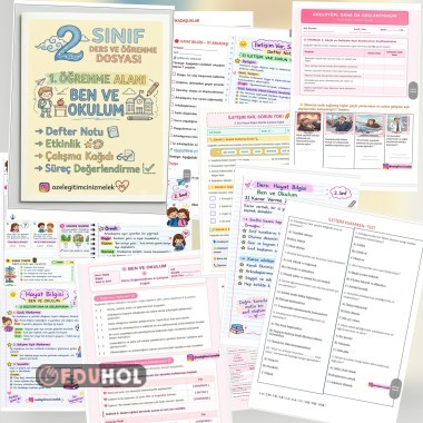 2. Sınıf Hayat Bilgisi 1. Ünite | Ben ve Okulum – Defter Notu + Etkinlik + Süreç Değerlendirme