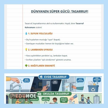 2. SINIF KAYNAKLARIN TASARRUFLU KULLANILMASI DEFTER NOTU