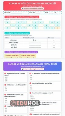 📚 2. SINIF TÜRKÇE | ALFABE VE SÖZCÜK SIRALAMASI ✏️✨