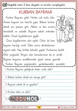 2. Sınıf Türkçe Okuma Anlama