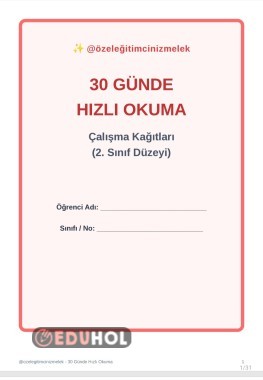30 Günde Hızlı Okuma | Sistematik Okuma Geliştirme Programı