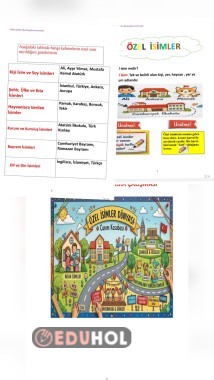 Özel isimler interaktif defter notu hazır. Çalışma sayfaları için takipte kalın