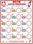 2 . Matematik  Saatleri Öğreniyorum ÇALIŞMA KAĞIDI
