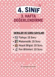 4. Sınıf 3. Hafta Değerlendirme Çalışması