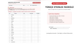 📚 Türkçe Etkinlik Fasikülü – Kök, Ek ve Yapım/Çekim Ekleri