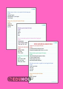 BÜYÜK HARFLERİN KULLANILDIĞI YERLER DEFTER NOTU