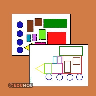 GEOMETRİK ŞEKİLLER GÖRSEL TASARIM ÇALIŞMASI