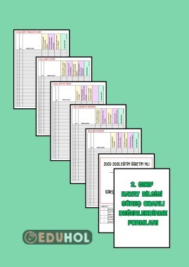 HAYAT BİLGİSİ SÜREÇ ODAKLI DEĞERLENDİRME FORMU